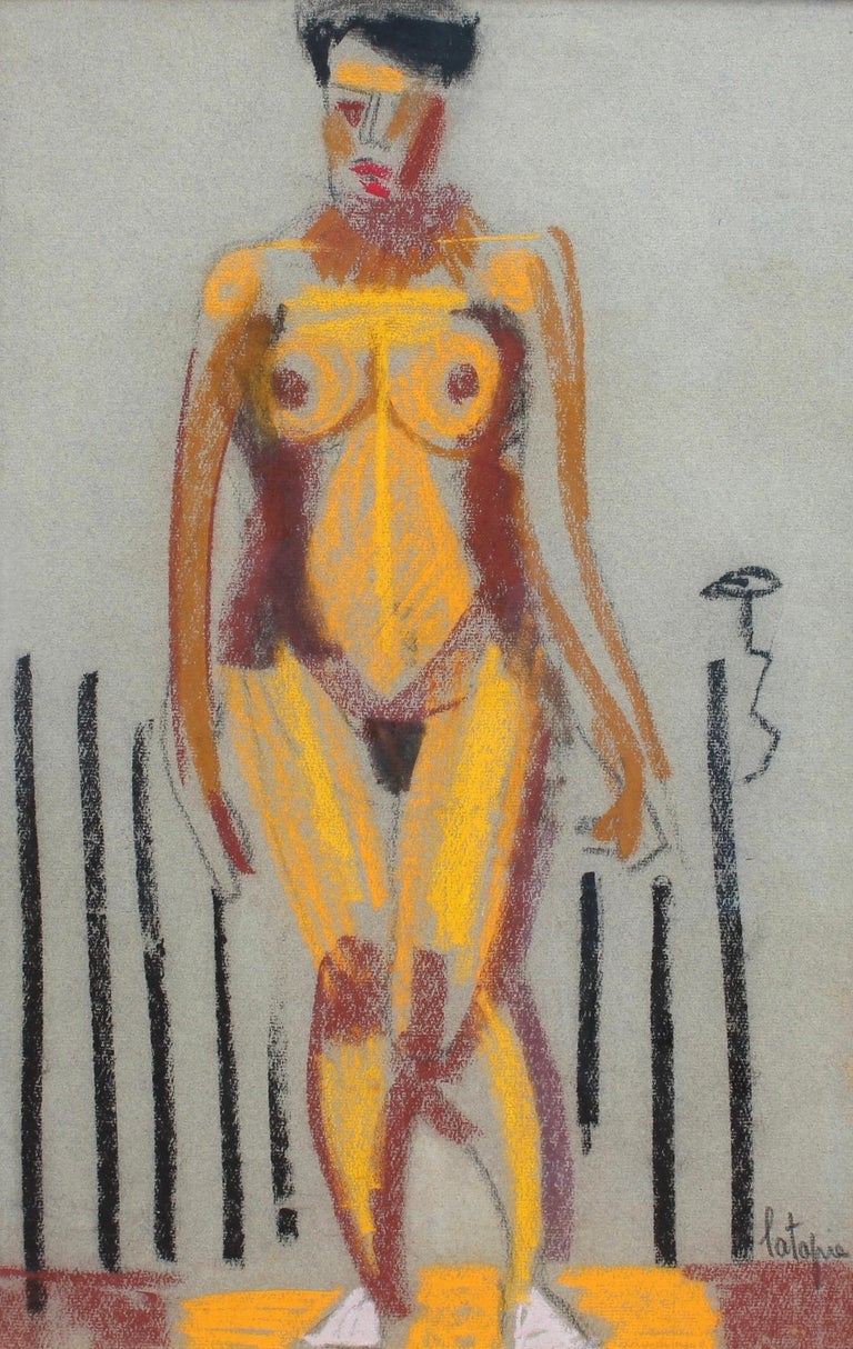 Louis Latapie Nude Painting - Standing Nude Study