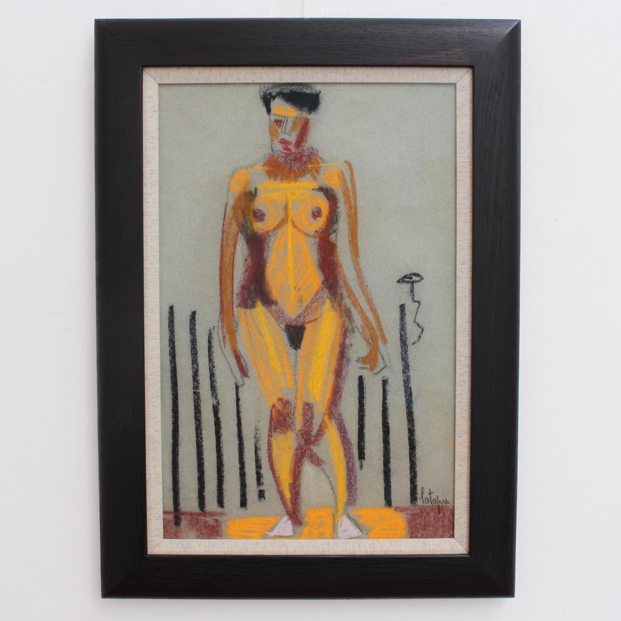 Aktstudie „Standing Nude“ – Painting von Louis Latapie