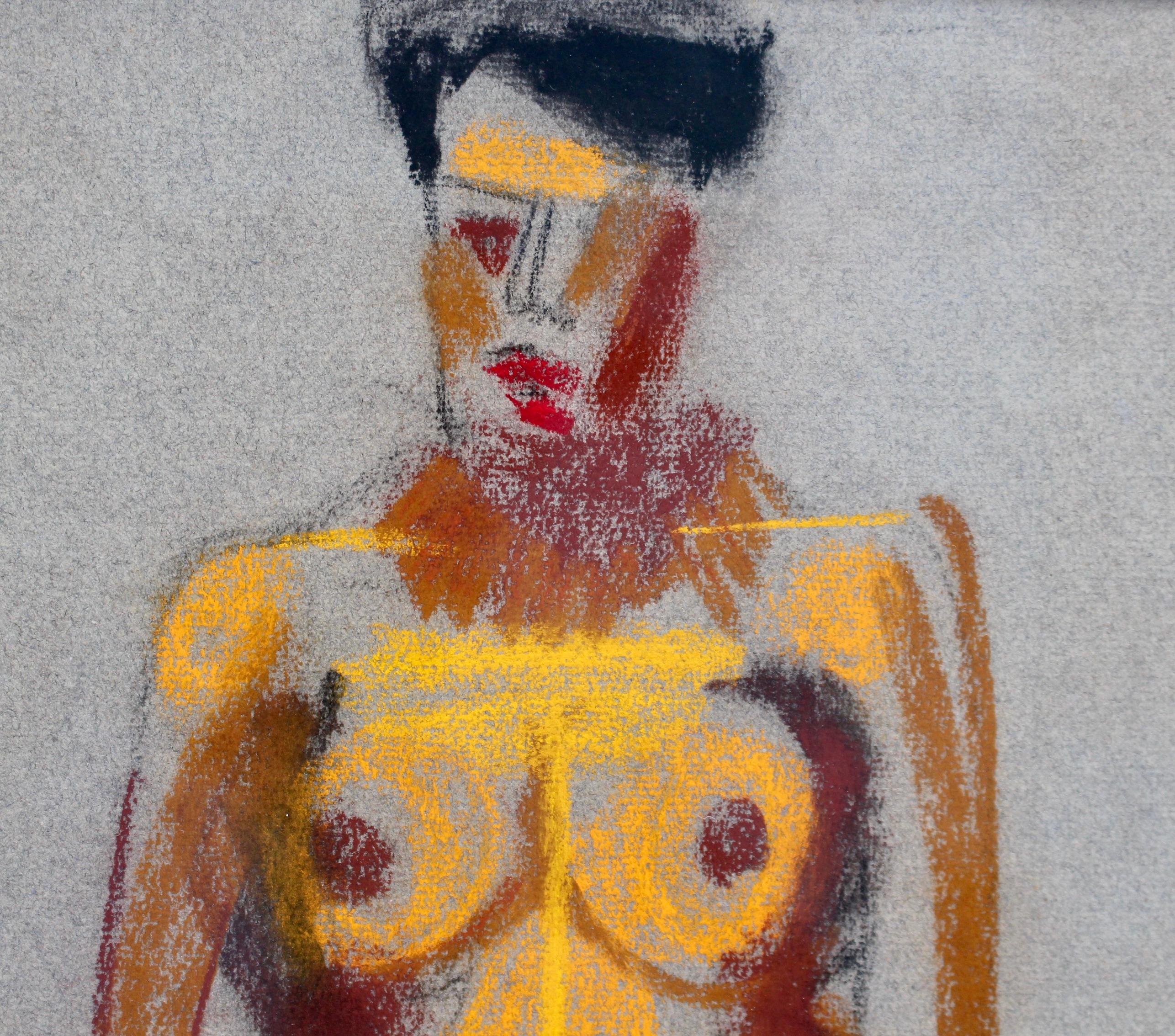 'Standing Nude Study', pastel on art paper, by Louis Latapie (circa 1930). There is something very pure in the naked human body, but for some that purity can veer towards pruriency. These sorts of dichotomies are perhaps what the artist was