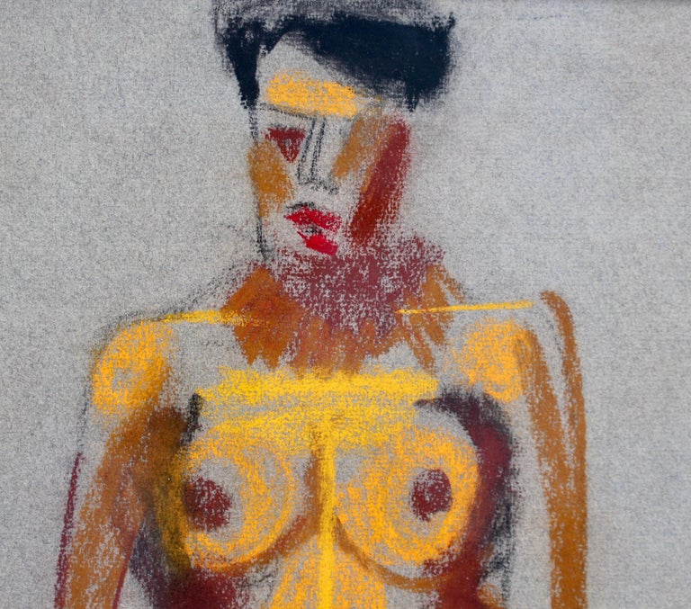 'Standing Nude Study', pastel on art paper, by Louis Latapie (circa 1930). There is something very pure in the naked human body, but for some that purity can veer towards pruriency. These sorts of dichotomies are perhaps what the artist was