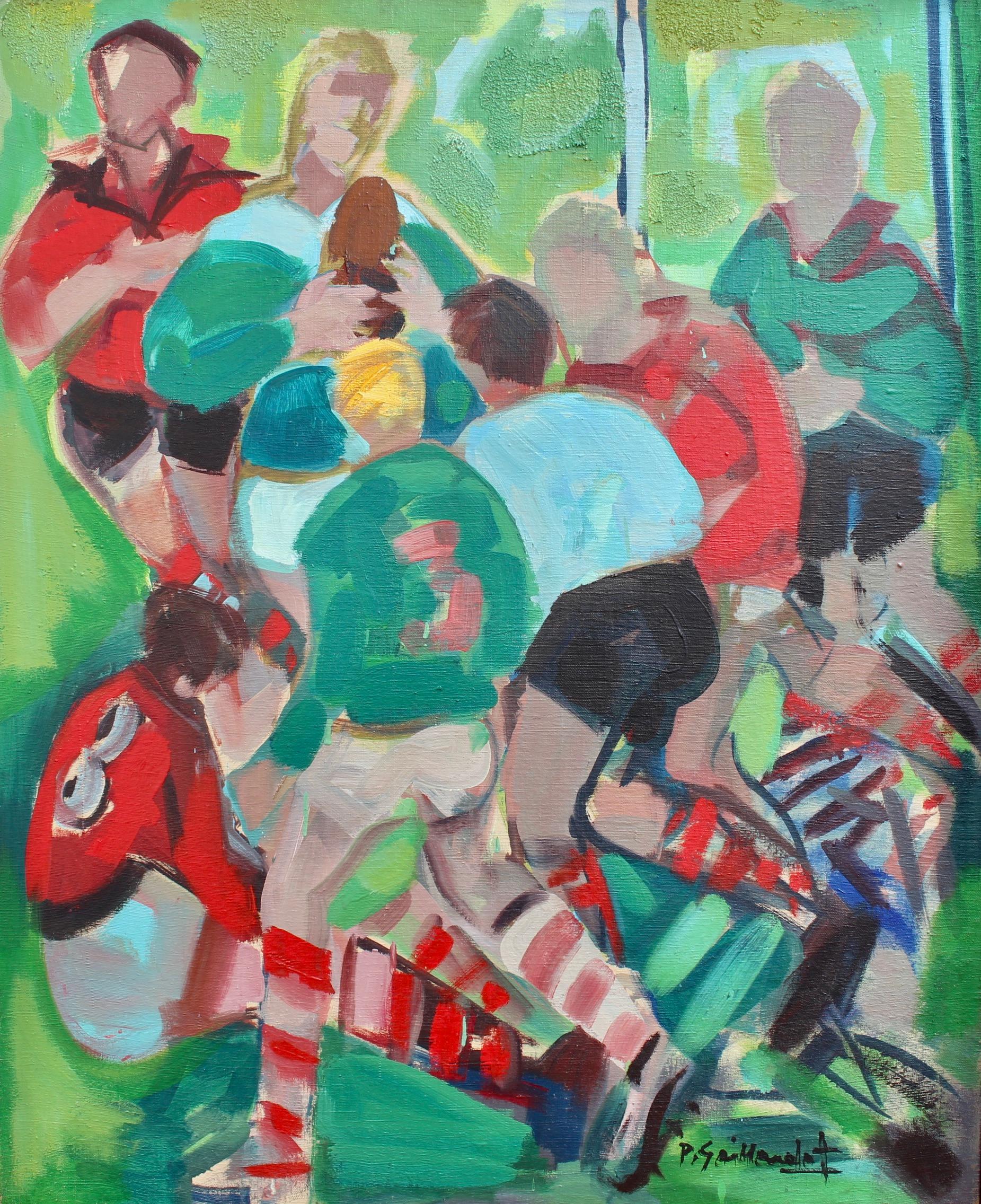 Pierre Gaillardot Portrait Painting - Rugby Five Nations Tournament: Ireland v Wales
