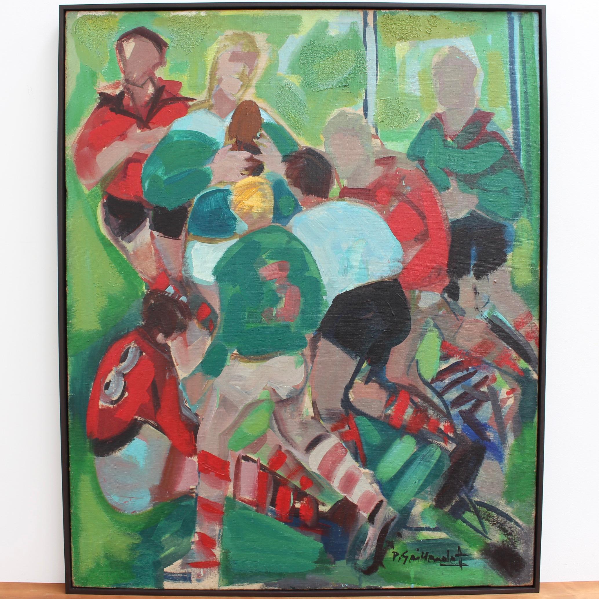 Rugby Five Nations Tournament: Ireland v Wales - Painting by Pierre Gaillardot