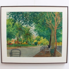 Una vista del parco di Mentone