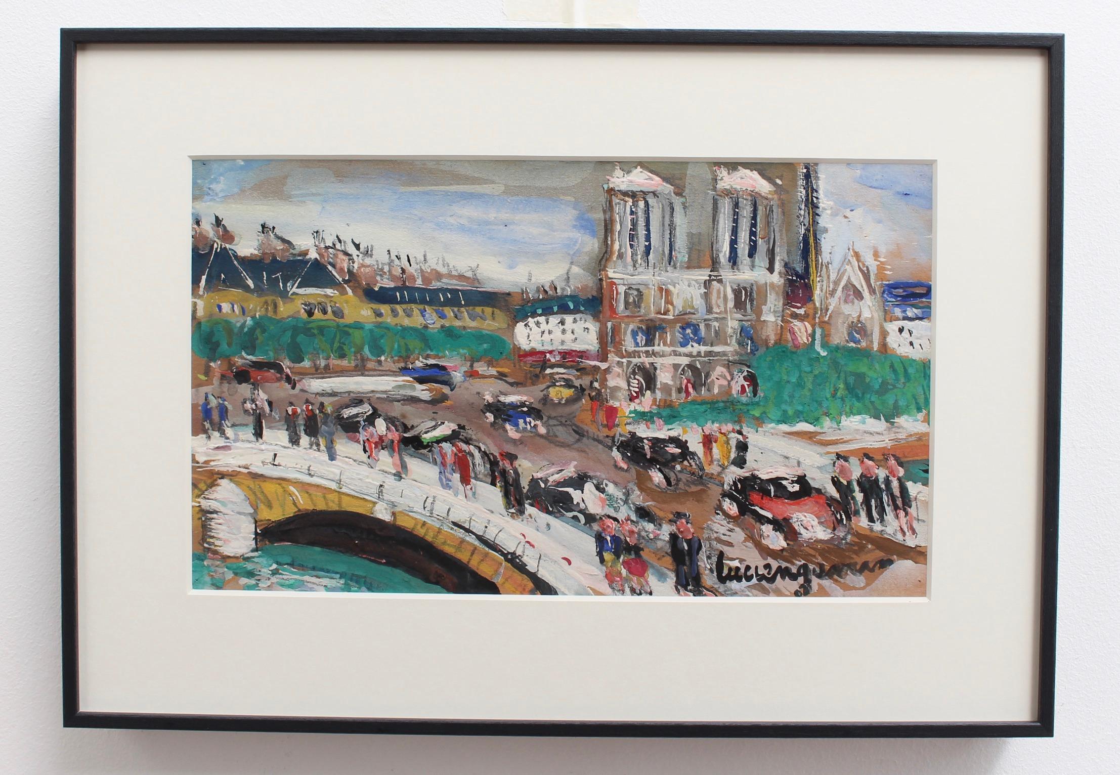Notre Dame de Paris II - Painting by Lucien Génin