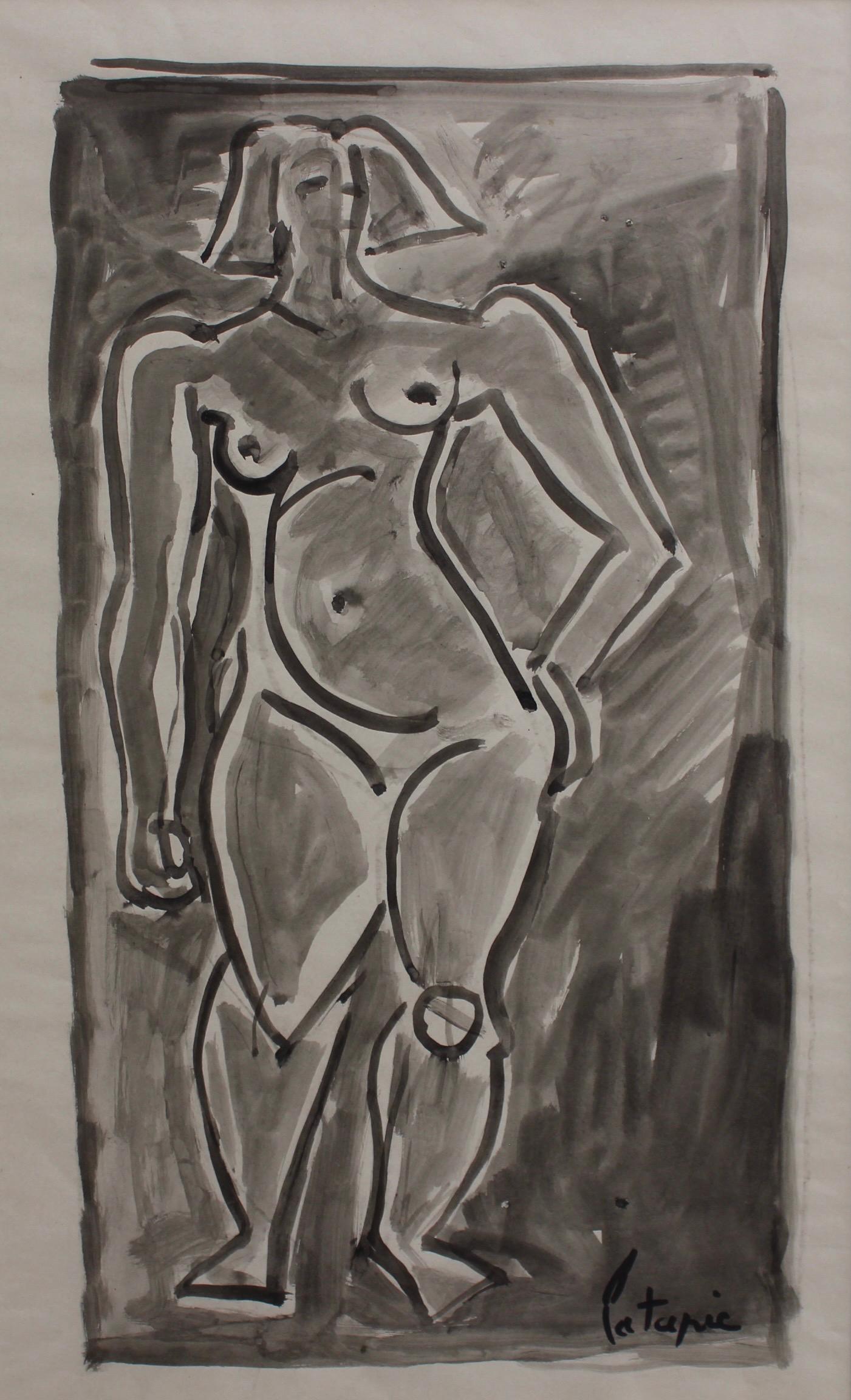 Louis Latapie Portrait - Standing Nude