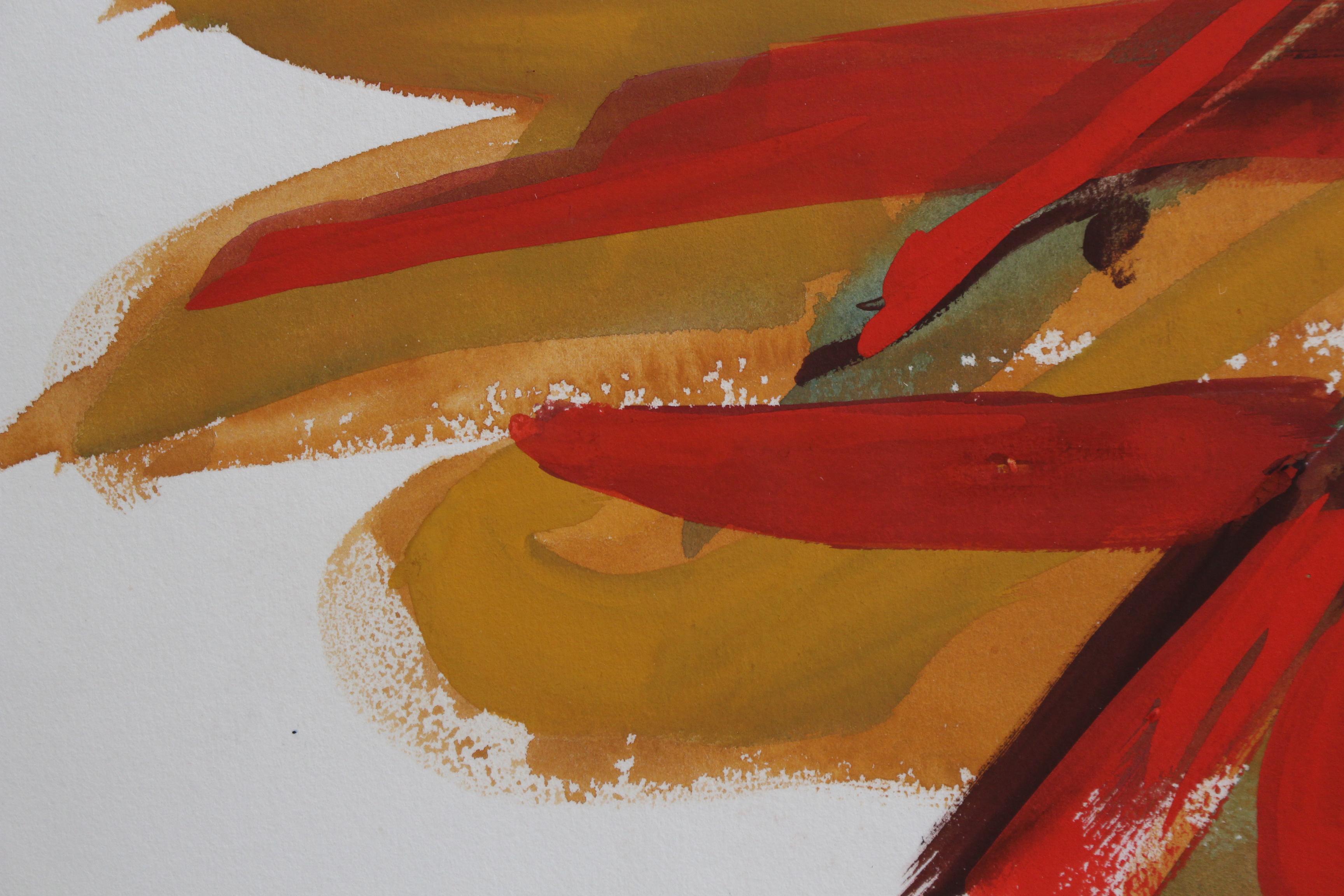 Composition in Orange and Red For Sale 2