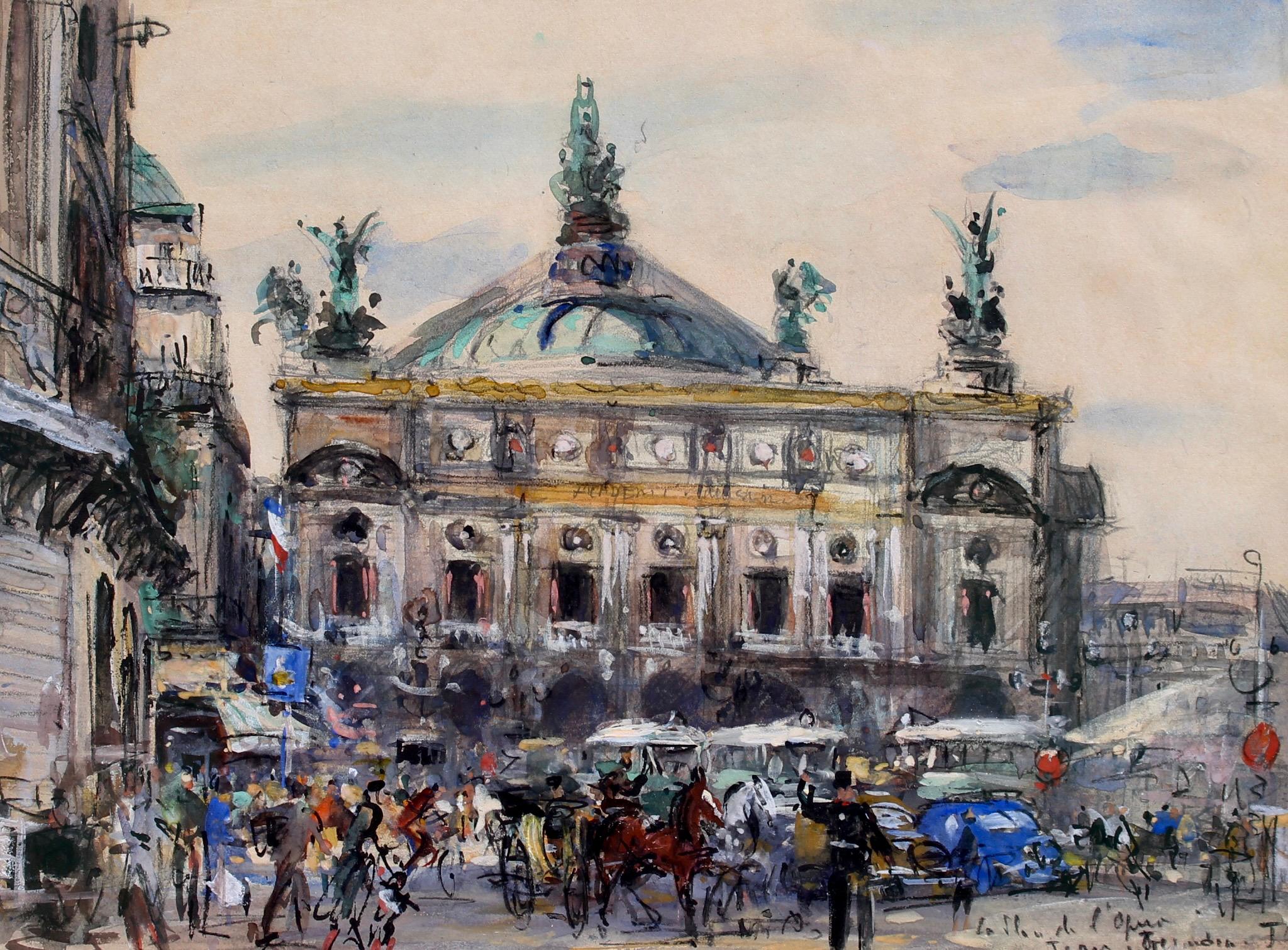 Unknown Landscape Art - 'Paris Opera House' French School
