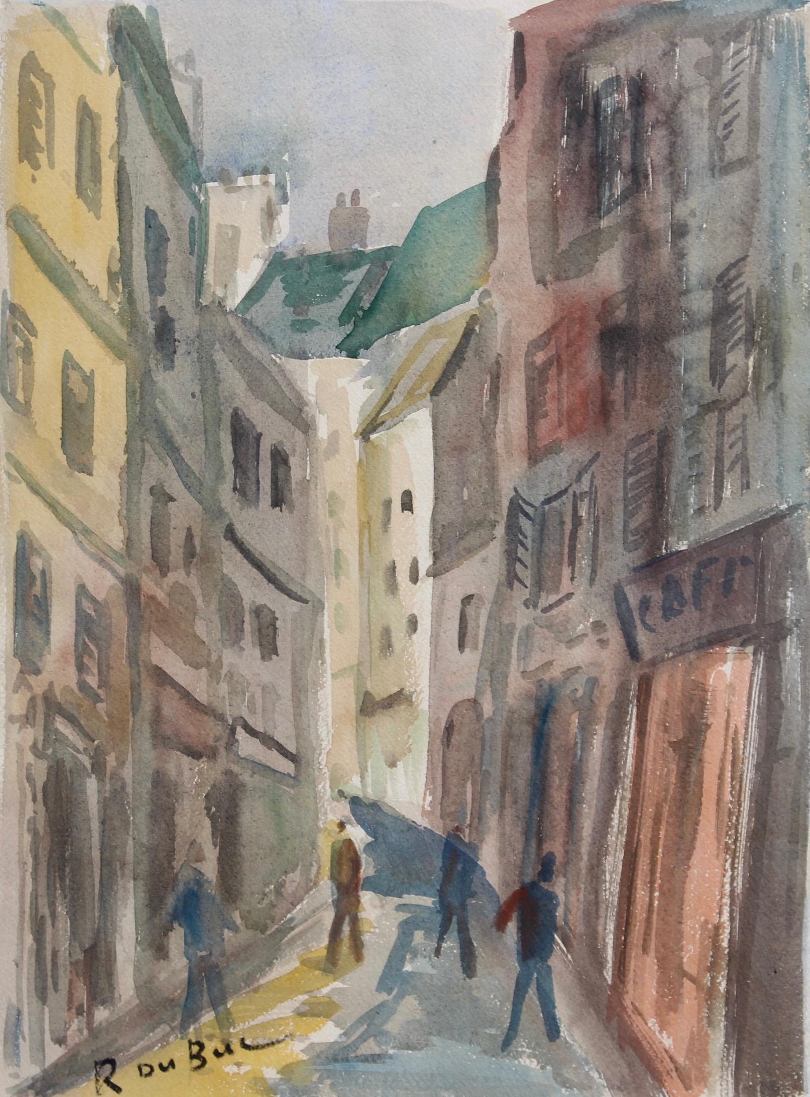 Landscape Art Roland DUBUC - Scène de rue parisienne