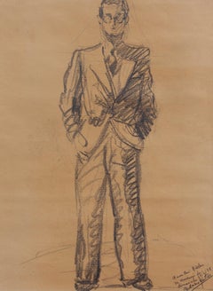 Vintage Portrait of a Standing Man