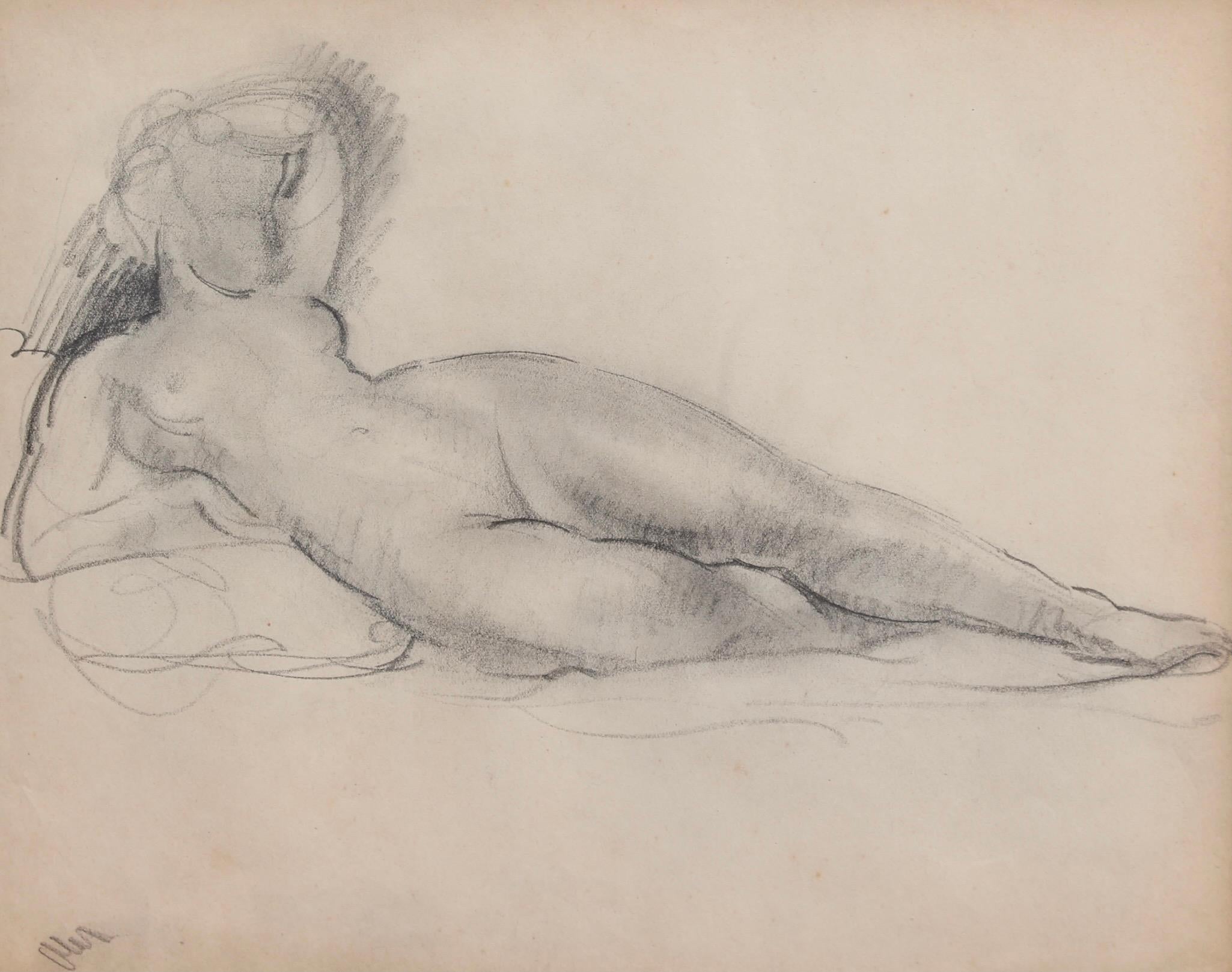 Portrait of Reclining Nude - Art by Guillaume Dulac
