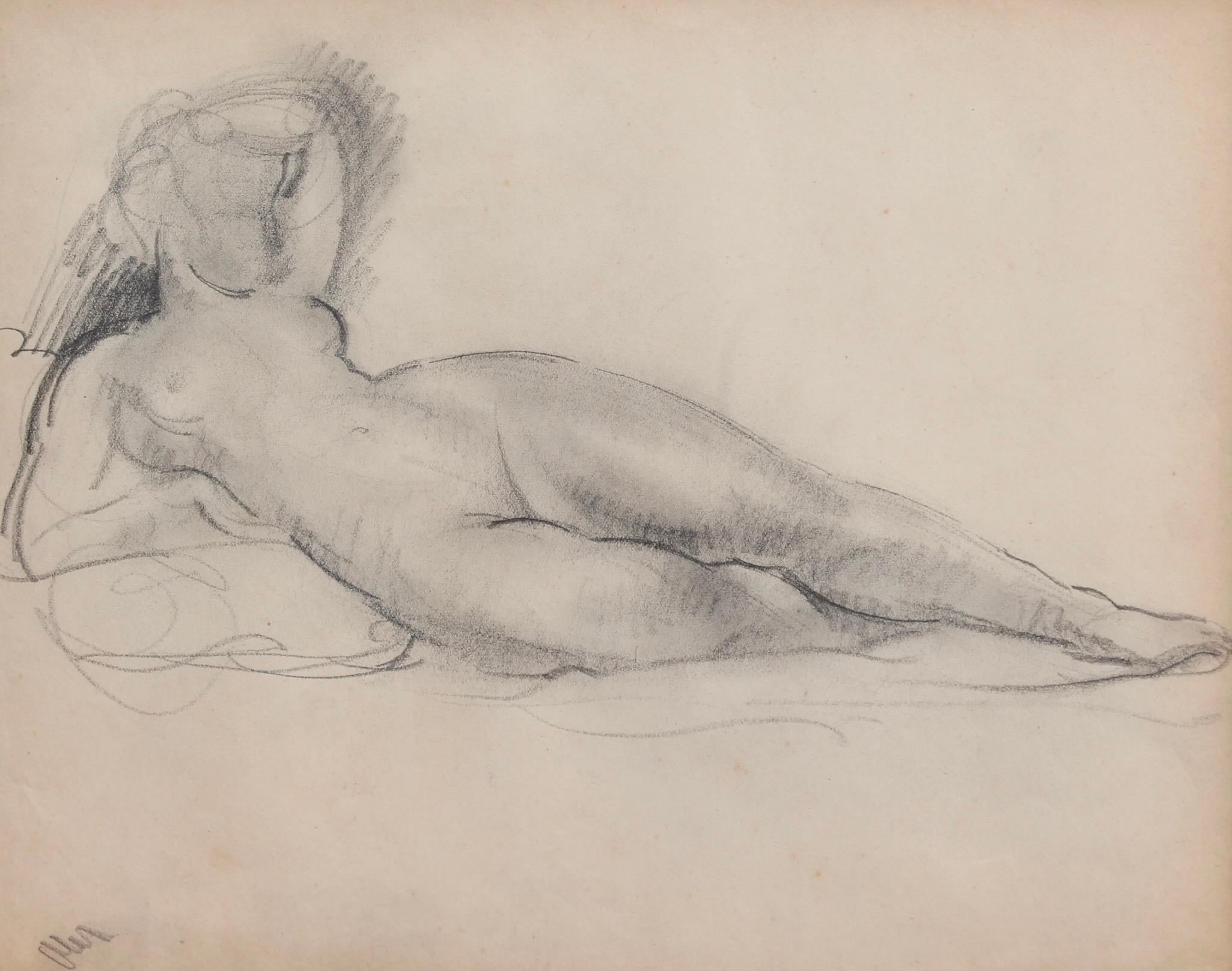 Portrait de Guillaume Dulac - Retrato de desnudo reclinado