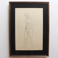 Retro Male Subject Pencil Drawing by Bernard Sleigh RBSA (circa 1900-1920)
