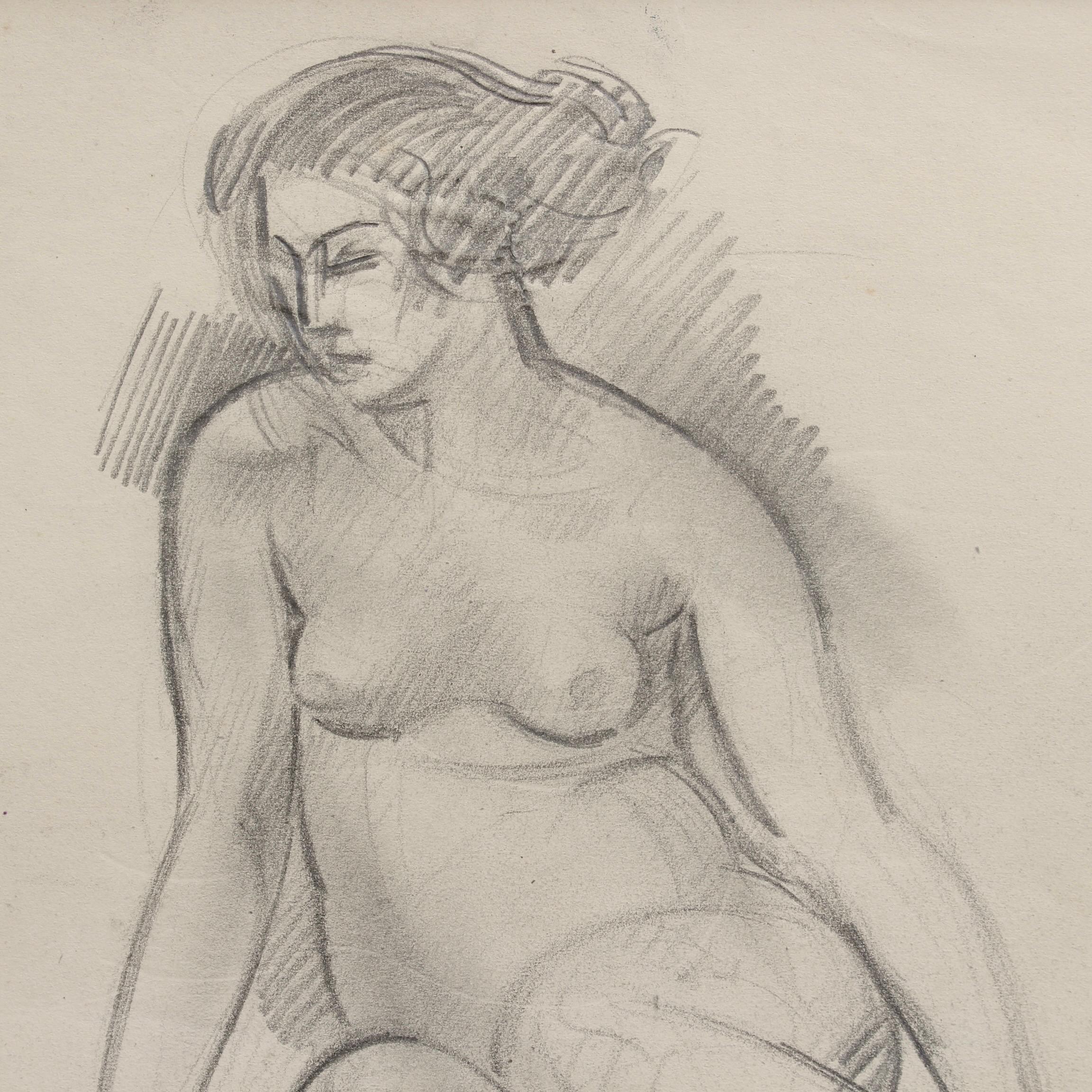 Portrait of Seated Nude For Sale 3