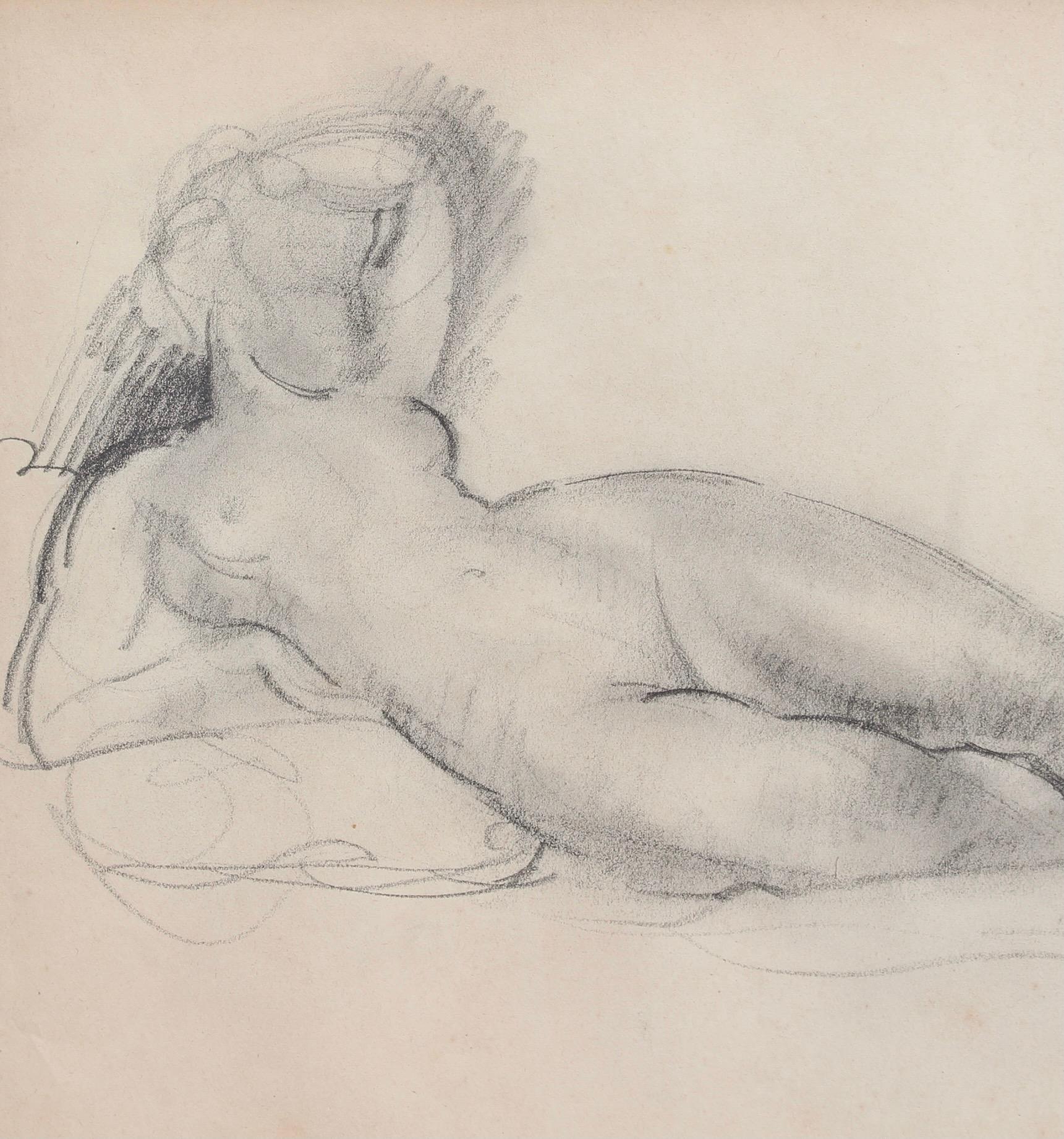 Portrait of Reclining Nude For Sale 3