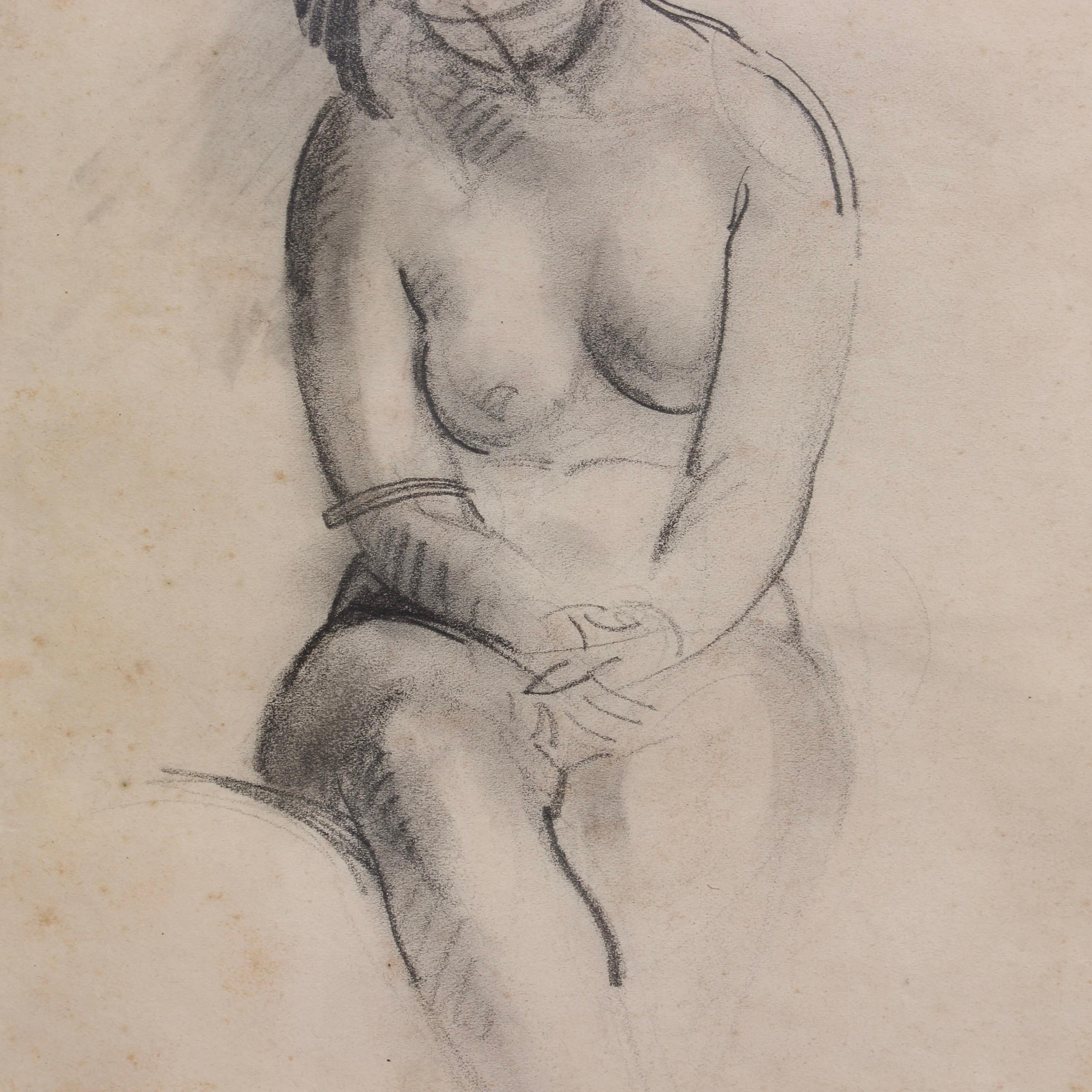 Desnudo sentado 1