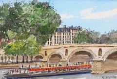 Il Pont Marie e il Bateau Mouche a Parigi