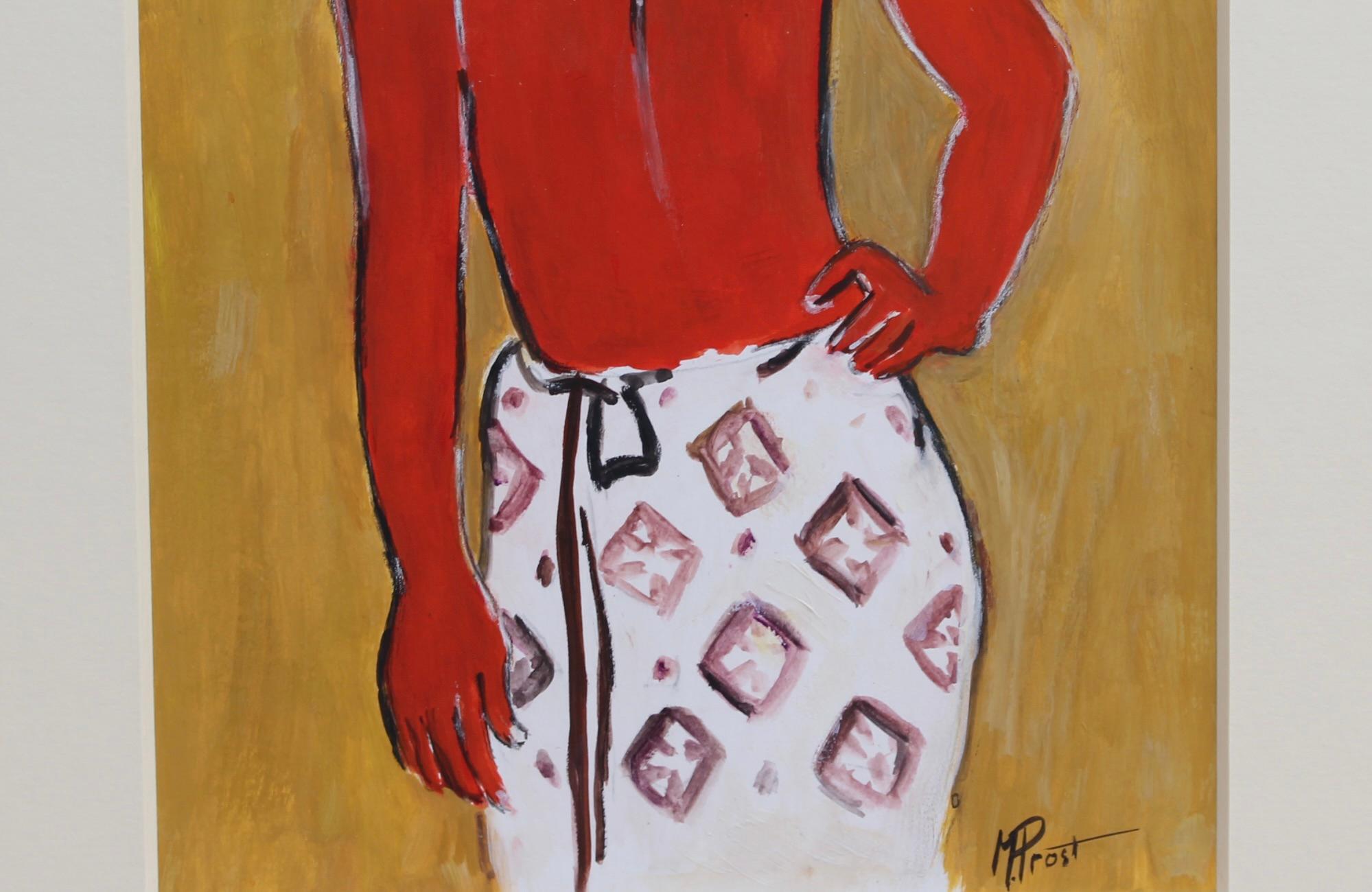 'Young Man in Sarong' by M. Prost French School  1