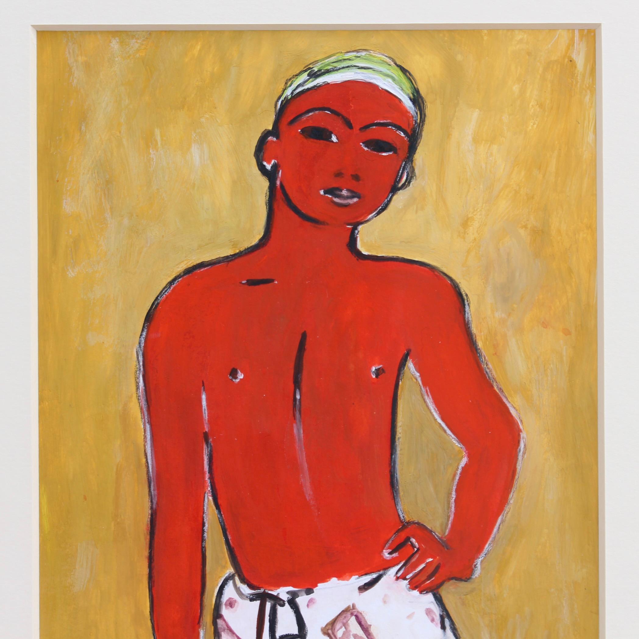 'Young Man in Sarong' by M. Prost French School  3