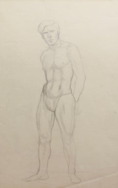 Male Subject Pencil Drawing by Bernard Sleigh RBSA (circa 1900-1920)