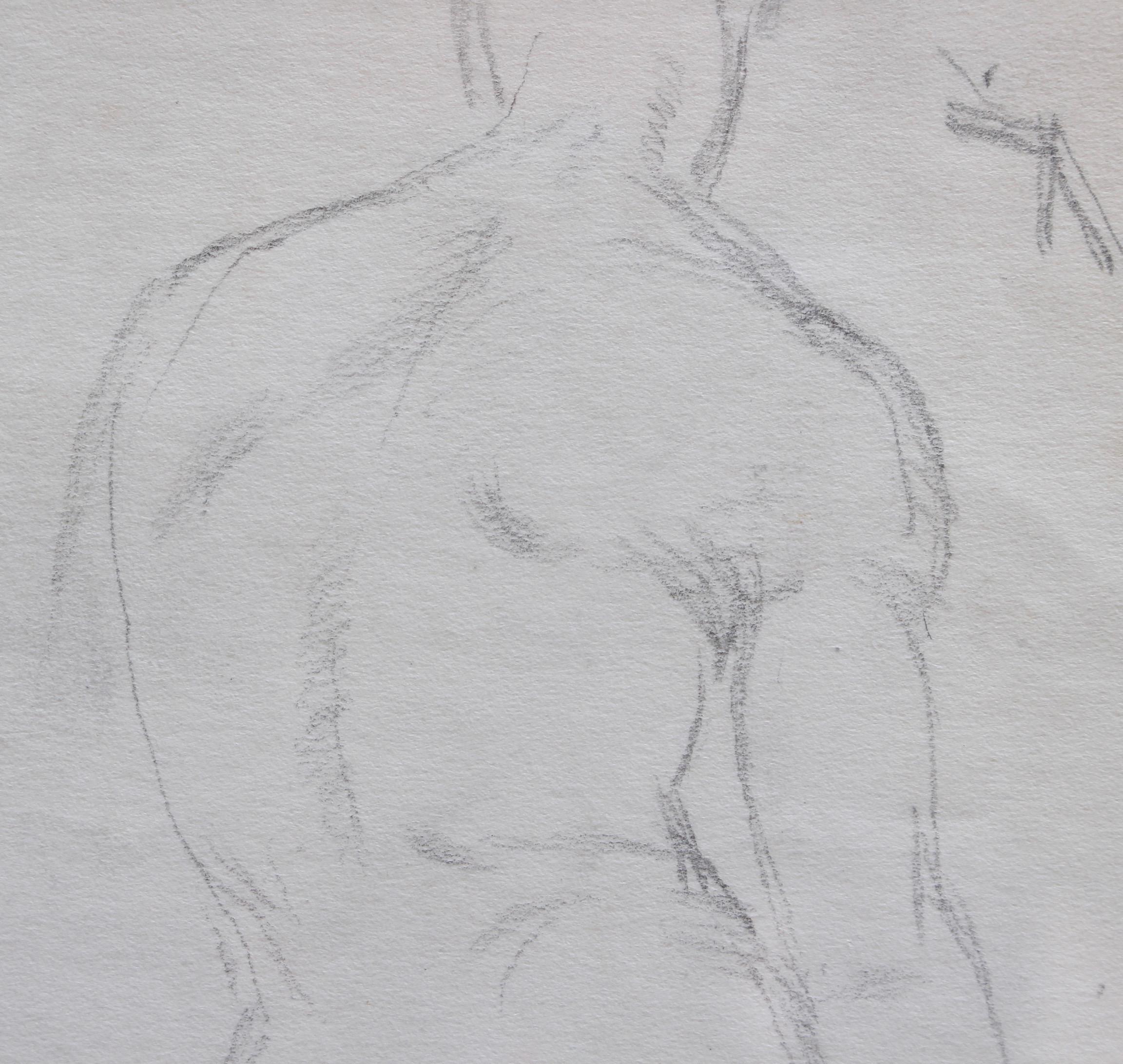 Male Nude Pencil Drawing by Bernard Sleigh RBSA (circa 1900-1920) For Sale 1