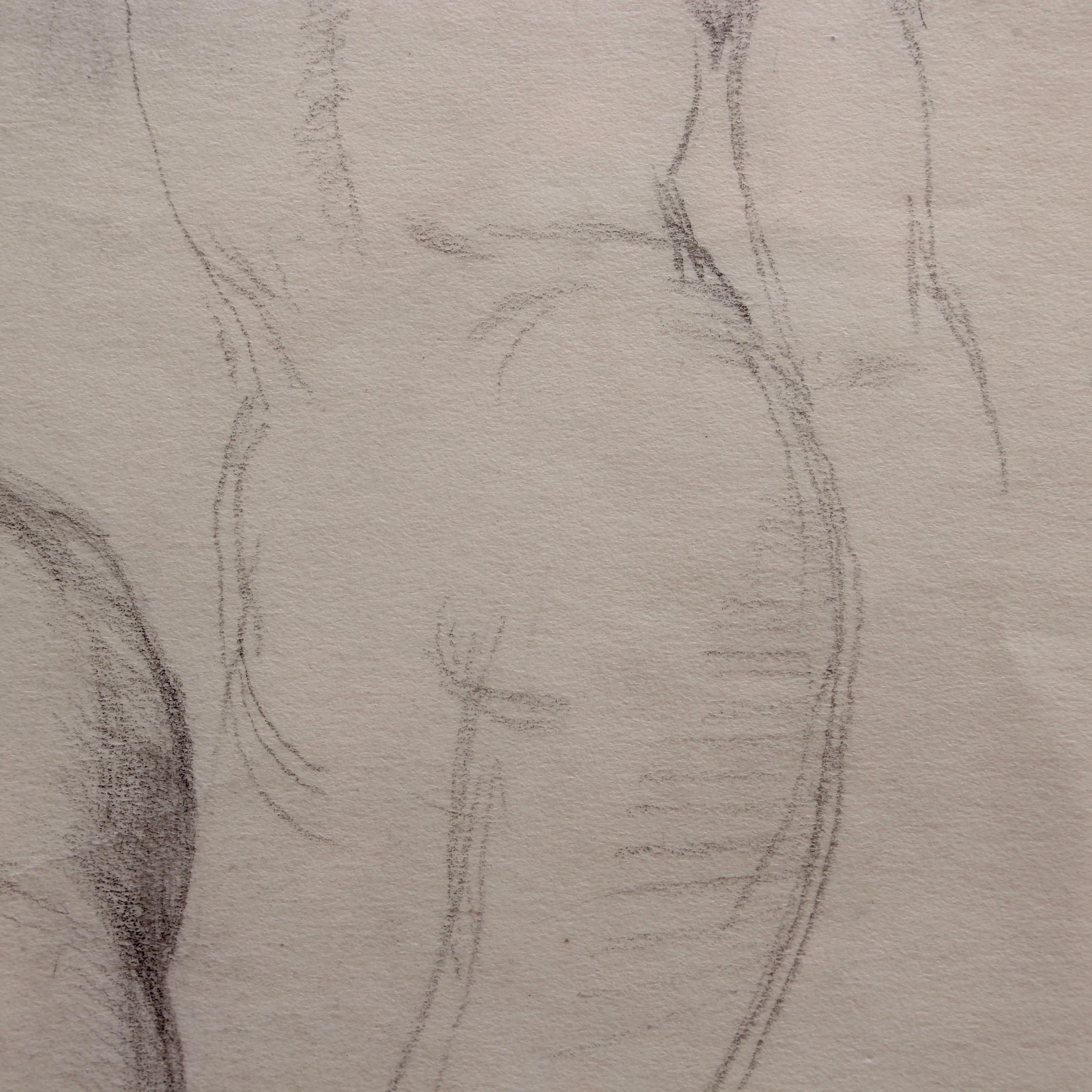 Male Nude Pencil Drawing by Bernard Sleigh RBSA (circa 1900-1920) For Sale 4