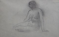 Sketch Portrait of Seated Nude