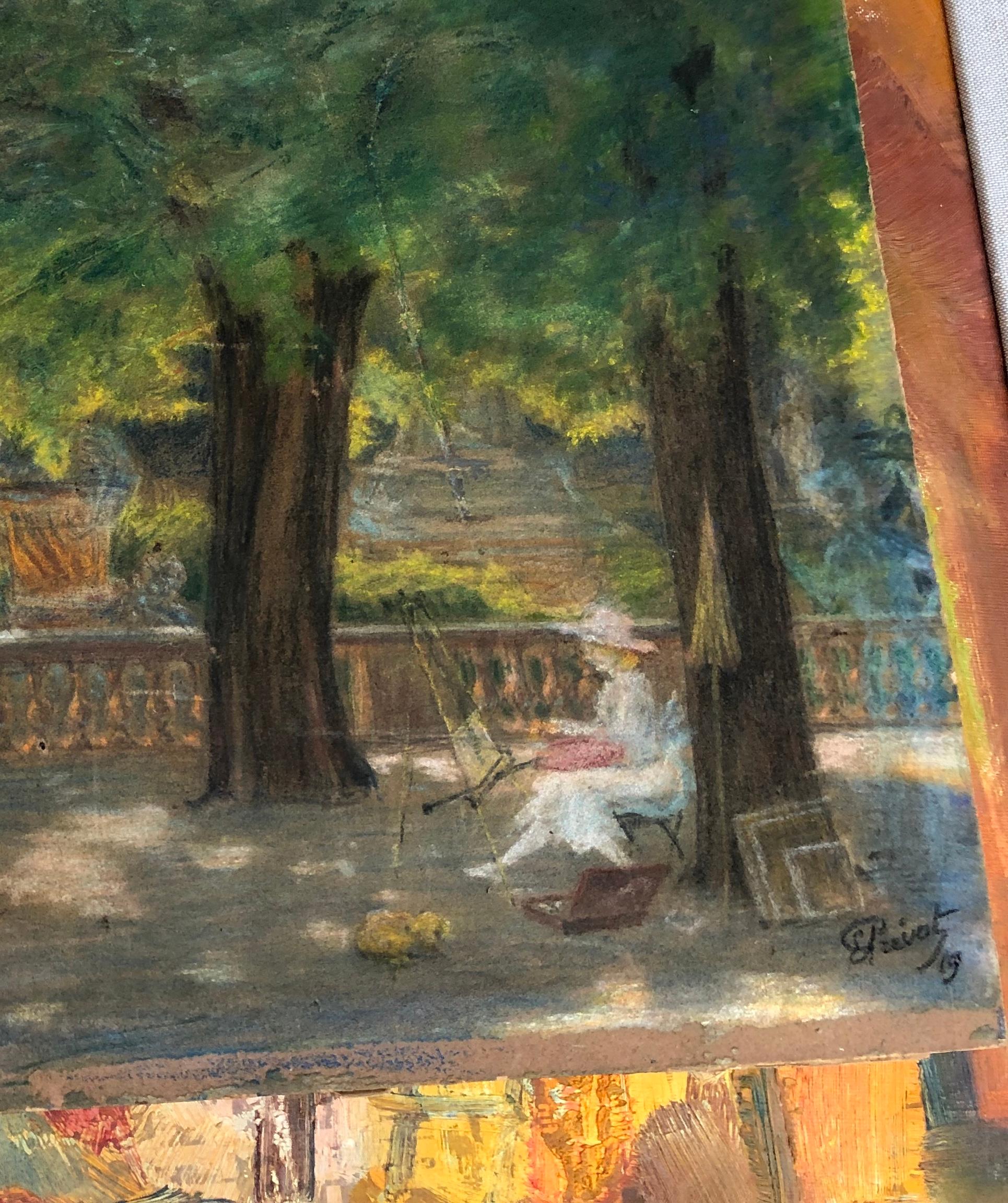 Painter in the Jardin de Luxembourg, Paris For Sale 7