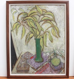 Still Life with Foliage and Books