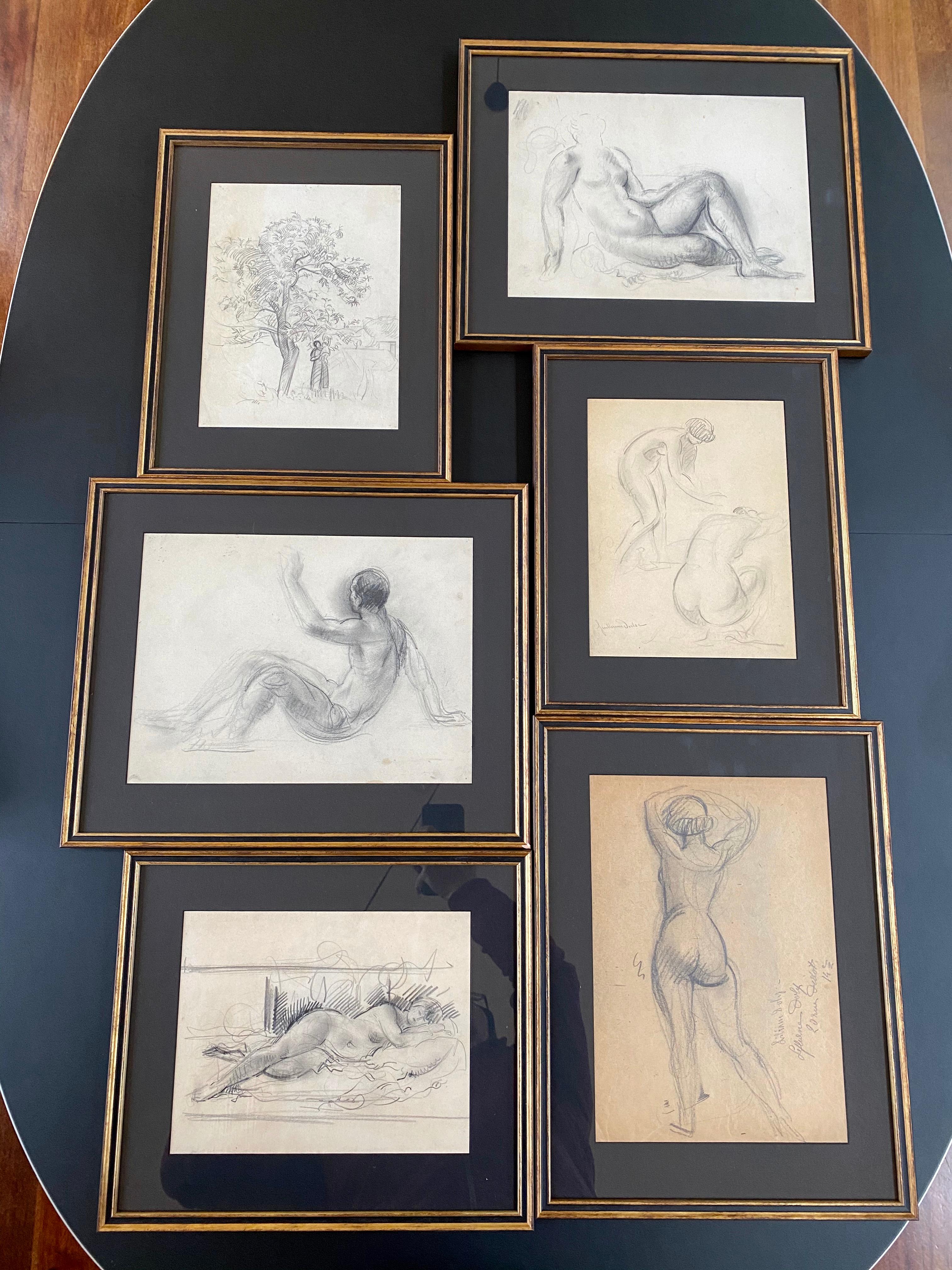 Set of Six Drawings (Set 1) - Art by Guillaume Dulac
