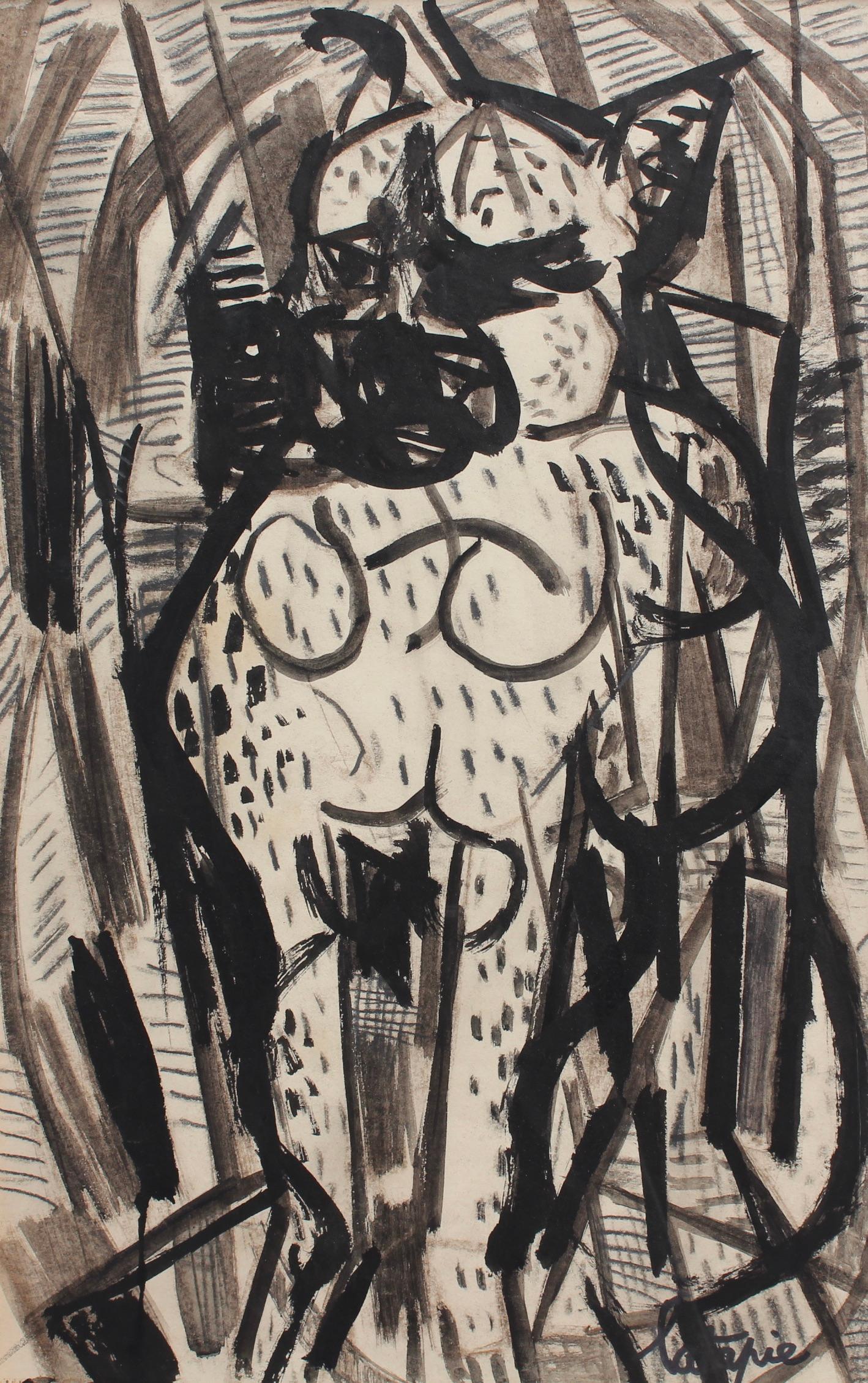 Louis Latapie Animal Painting - A Dog Named Victor