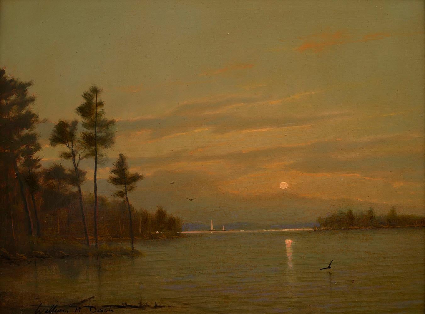 William Davis, Jr. Landscape Painting - Inlet Sunset, 2019
