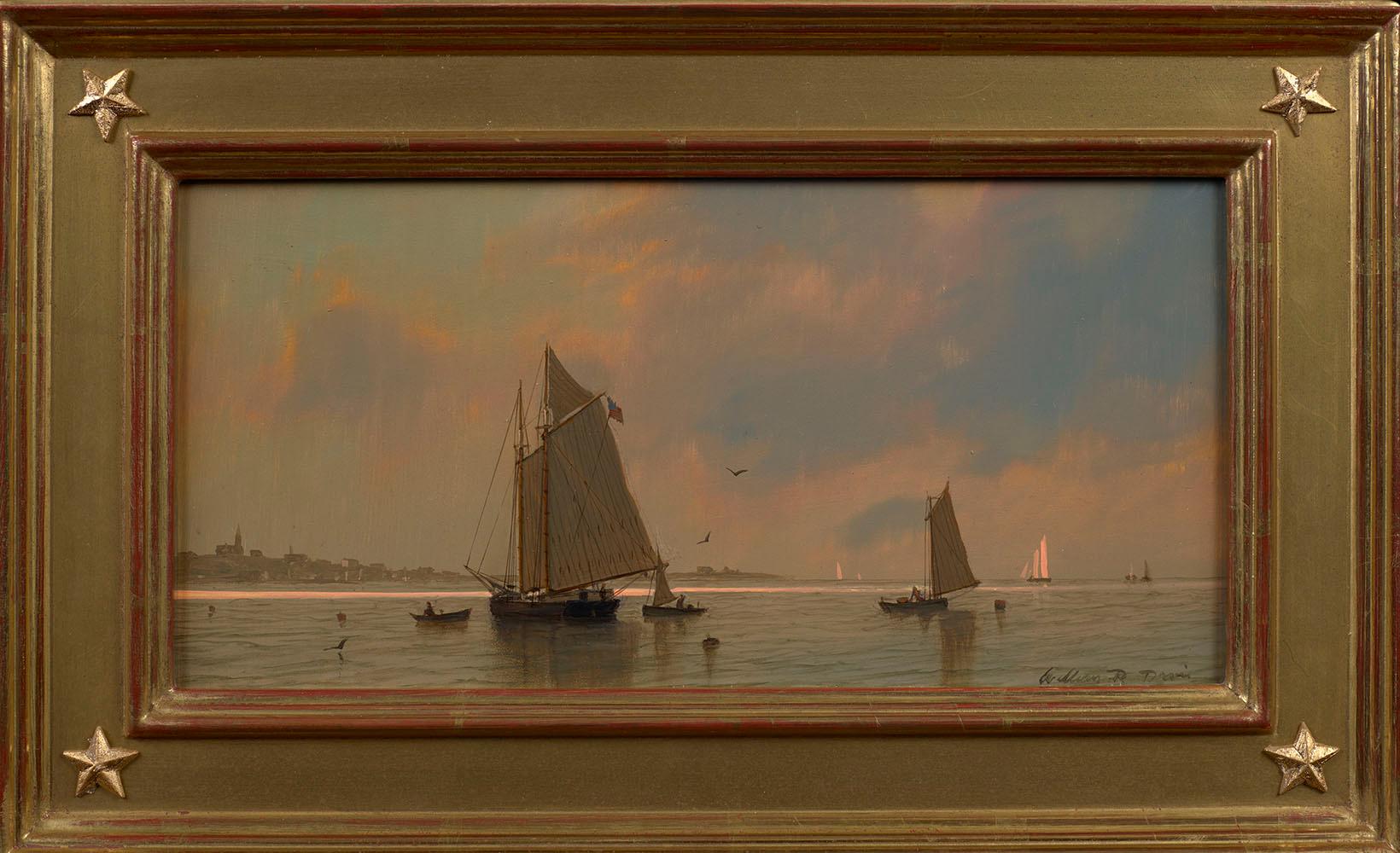 Fishing Schooner at Work, 2019 - Painting by William Davis, Jr.