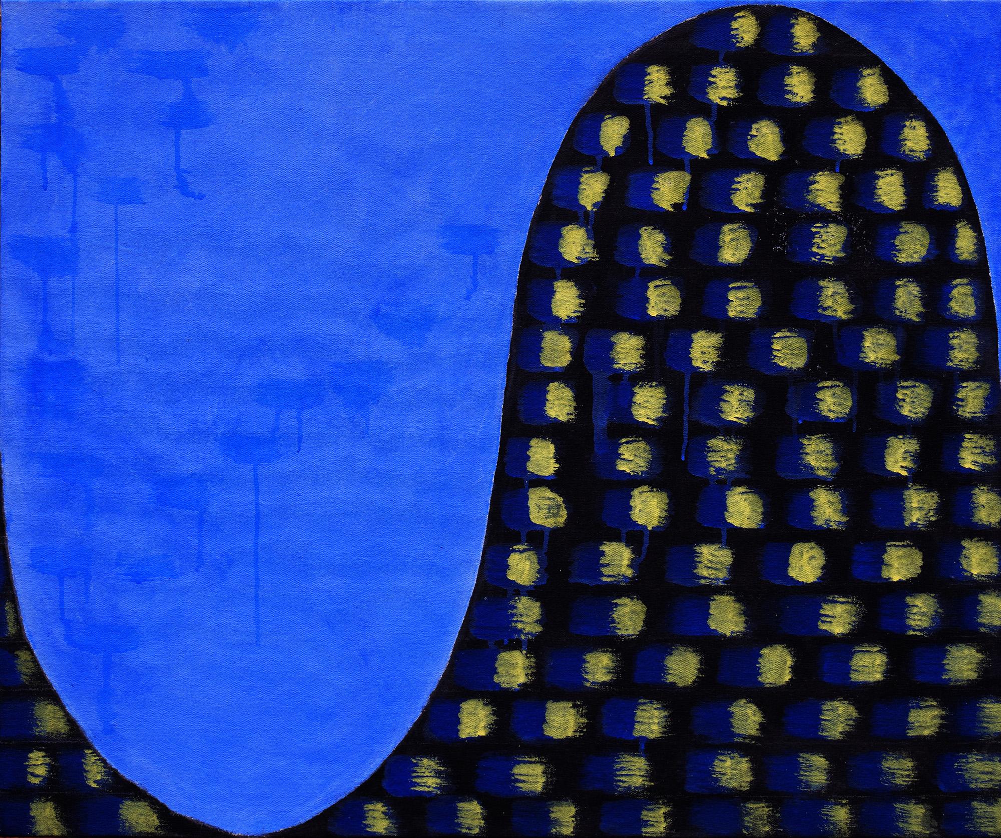 Suejin Jo Abstract Painting - Blue Trace