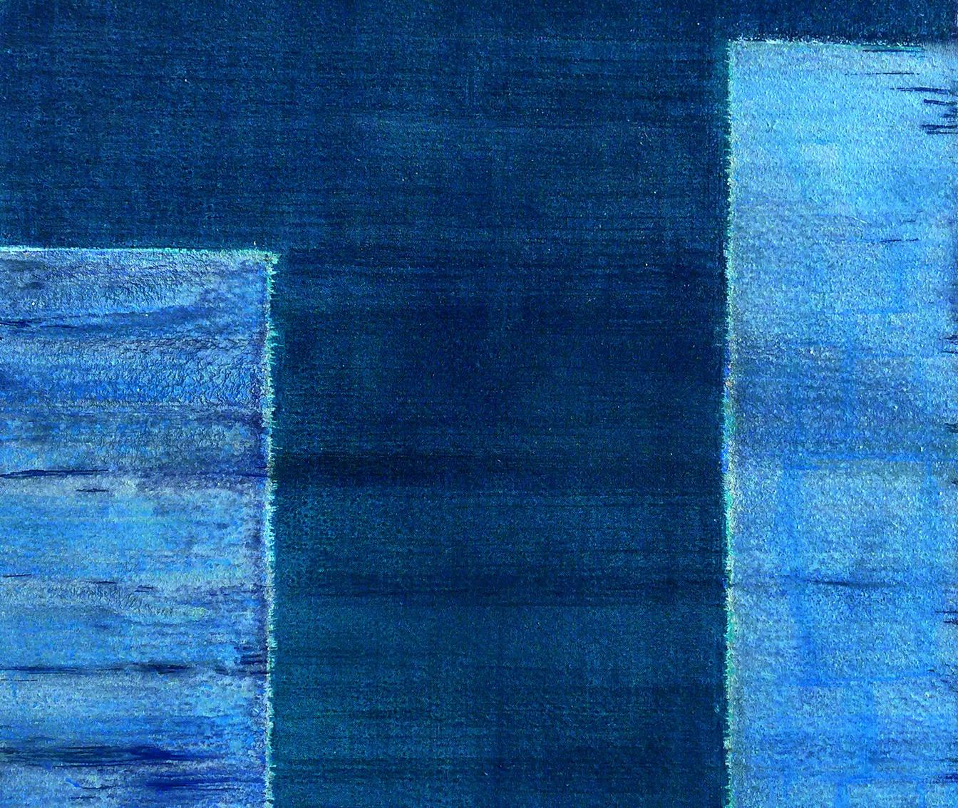 Deep Blue Water - Abstract Geometric Painting by Suejin Jo