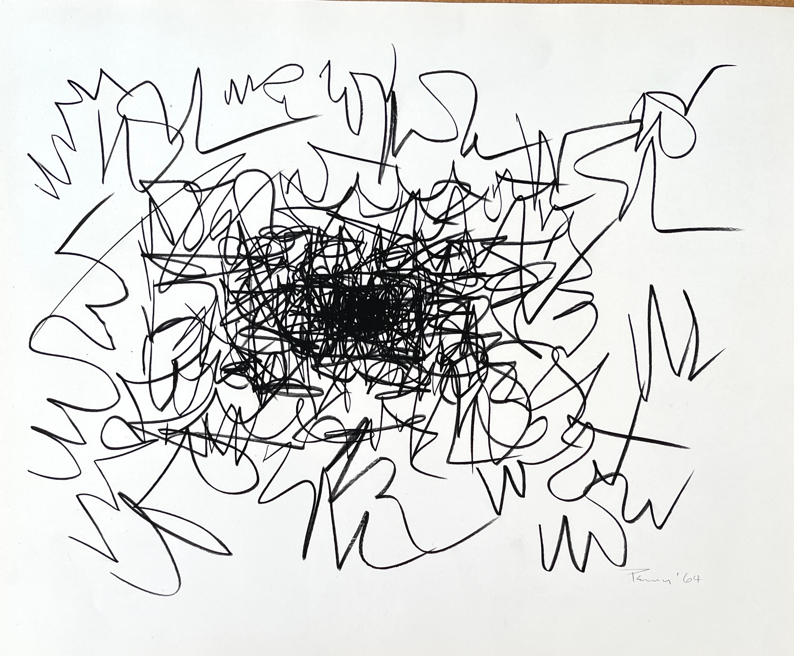 Abstrait original signé et daté par Aubrey Penny.

Aubrey Penny (Américain, 1917-2000) était un artiste abstrait californien novateur qui a travaillé sur divers supports. Propriétaire de la galerie No-os sur La Cienega Boulevard, Los Angeles, CA, de