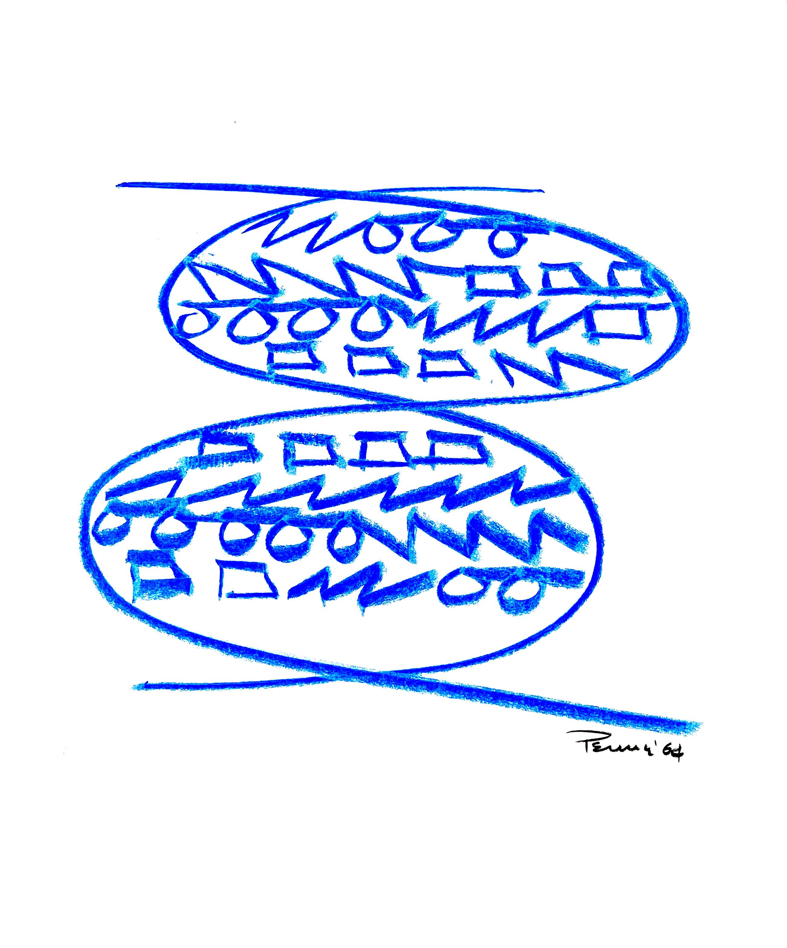 Genetische Code Biological Information Serie DNA, zwei Zeichnungen – Art von Aubrey Penny