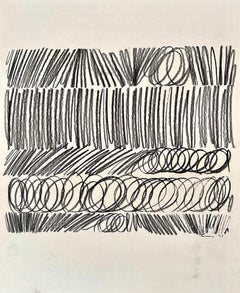 Aubrey Penny (1917-2000) Abtract Drawing on Paper, Signed and Dated 71