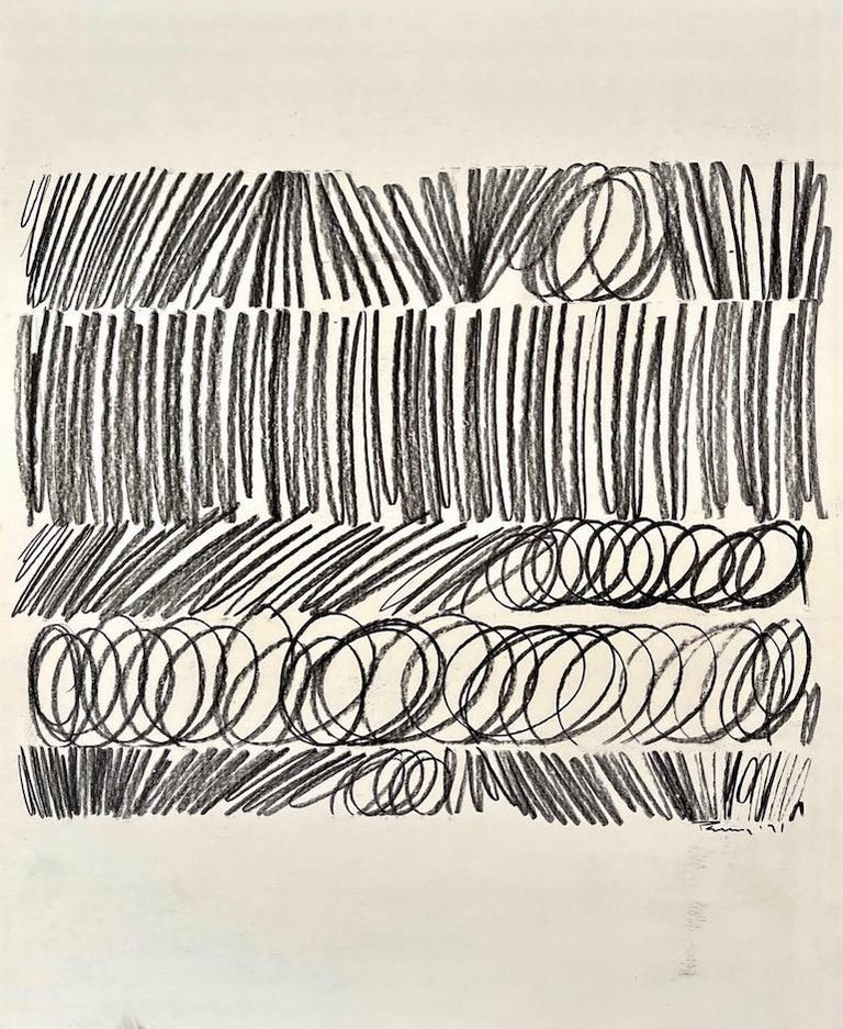 Aubrey Penny - Aubrey Penny (1917-2000) Abtract Drawing on Paper ...
