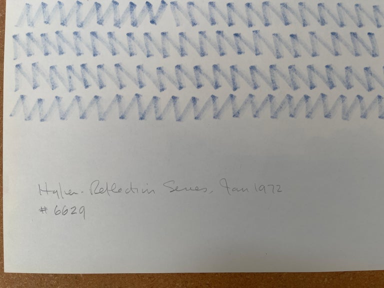 Aubrey Penny - Aubrey Penny Blue Abstract Drawing 1972 For Sale at 1stDibs