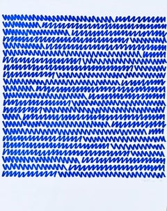 Aubrey Penny Blue Abstract Drawing 1972