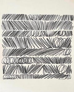 Aubrey Penny (1917-2000) Abstract Drawing, Marker on Paper, Signed and Dated 71