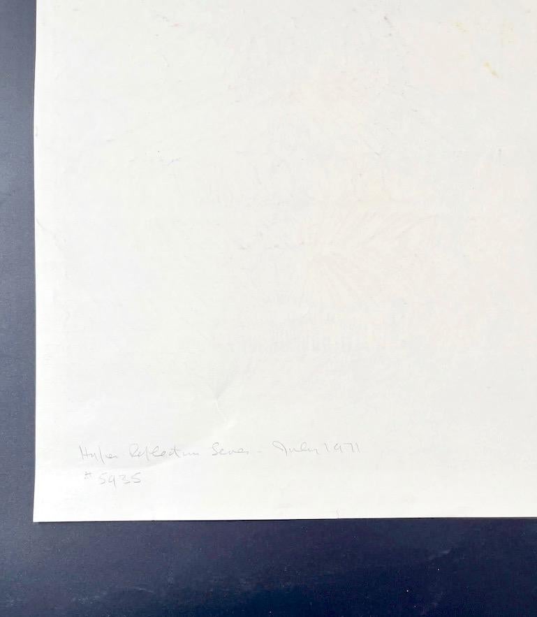 Abstrakte Zeichnung, Markierung auf Papier, signiert und datiert, Amerikanisch (1917-2000)  im Angebot 2