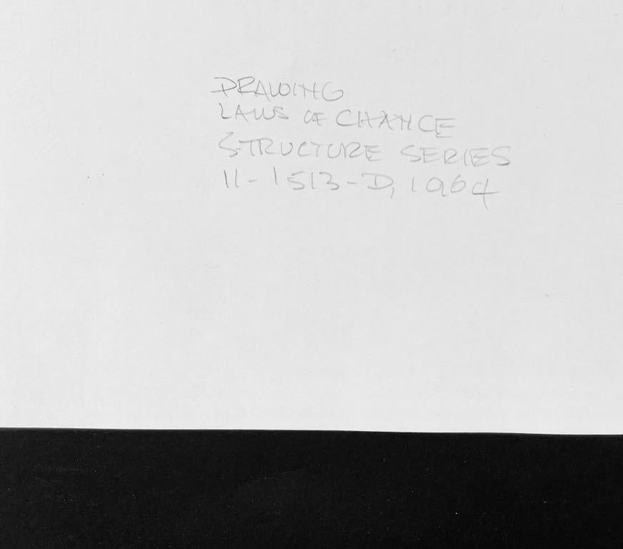 Amerikanisch (1917 - 2000)   Abstrakte Zeichnung, Marker auf Papier. Unterzeichnet und datiert  im Angebot 3