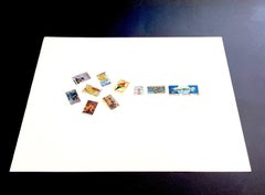 Collage, Série Mind-Line, Série Stamp. Signé et daté 