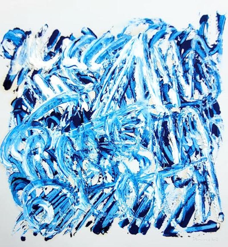Abstraktes Aquarell von Aubrey Penny – Serie Biological Structure, signiert und datiert im Angebot 1