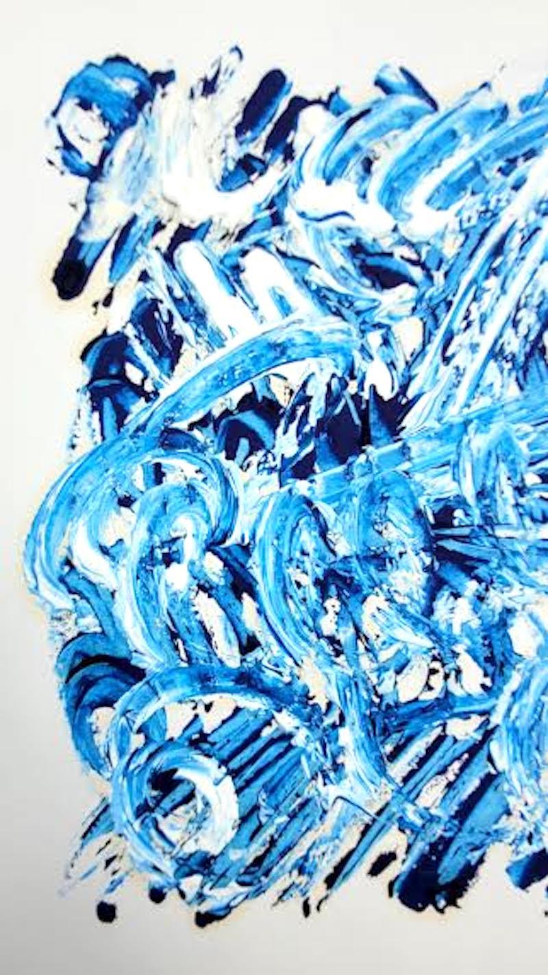 Aquarelle abstraite Aubrey Penny - Série de structures biologiques signée et datée en vente 2