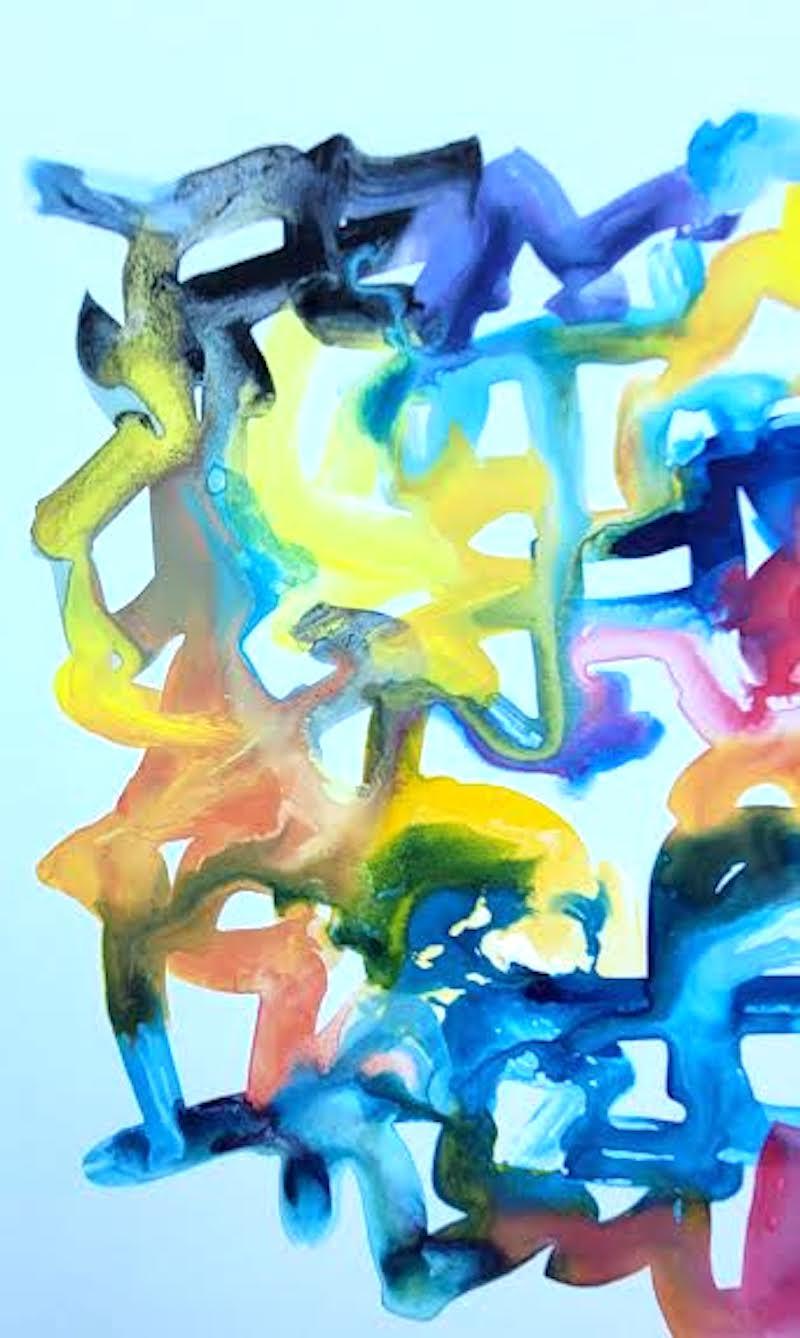 Aquarelle abstraite de Aubrey Penny, série « Biological Structure » signée et datée  en vente 2