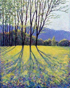 The First Cuckoo of Spring, zeitgenössisches Landschaftsgemälde im impressionistischen Stil