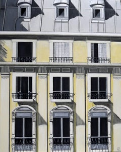 Paris Façade - architectural oil painting