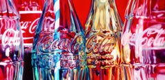 Coke and Stripey Straw, still life pop art red screen print, coca cola art